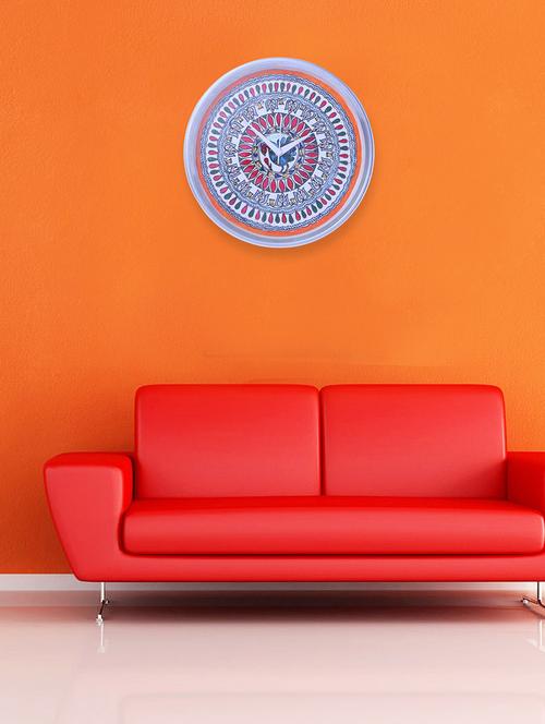 imithila handpainted decorative analog wall clock - 13310536 - Very Small Image - 1