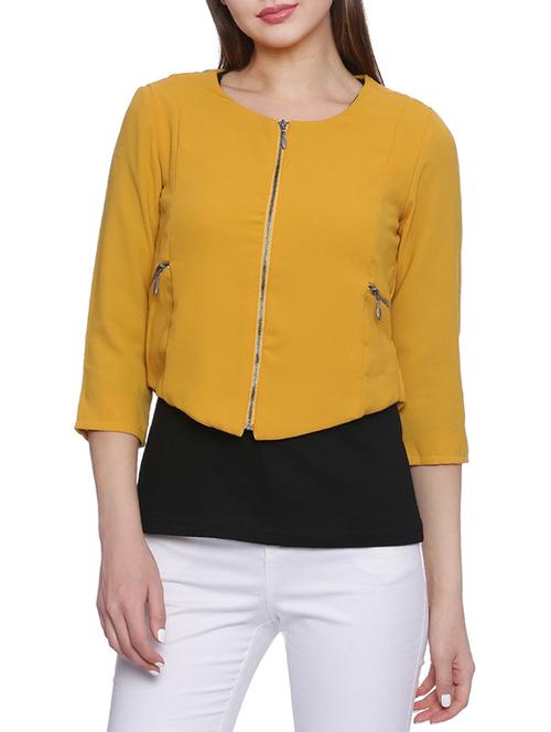 yellow front zip jacket - 13310965 - Very Small Image - 1