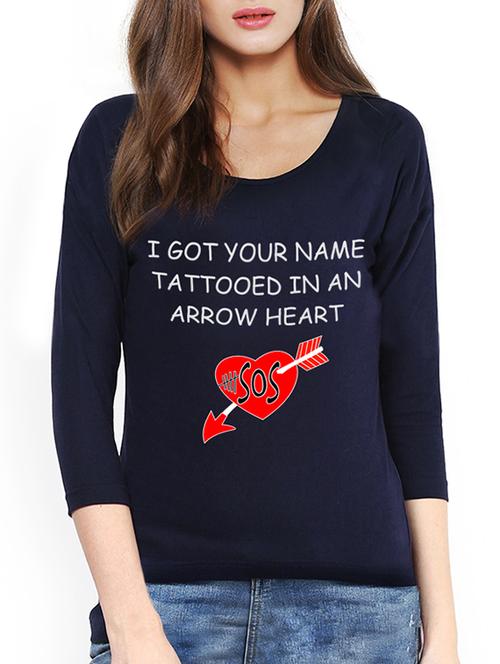 navy blue cotton regular tshirt - 13312106 - Very Small Image - 1