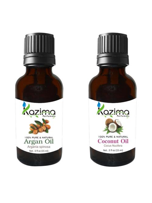 combo of argan oil and coconut oil for hair growth, skin care (each 15ml)- 100% pure natural oil - 13313072 - Very Small Image - 1