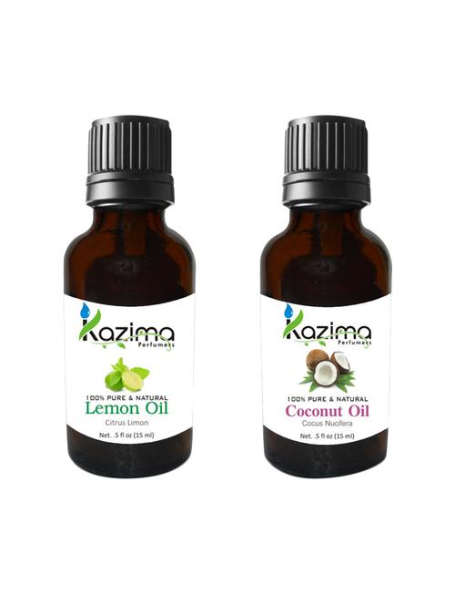 combo of lemon oil and coconut oil for hair growth, skin care (each 15ml)- 100% pure natural oil - 13313097 - Very Small Image - 1