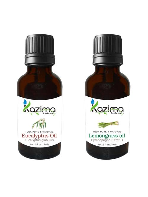 combo of eucalyptus oil and lemongrass oil for hair growth, skin care (each 15ml)- 100% pure natural oil - 13313099 - Very Small Image - 1