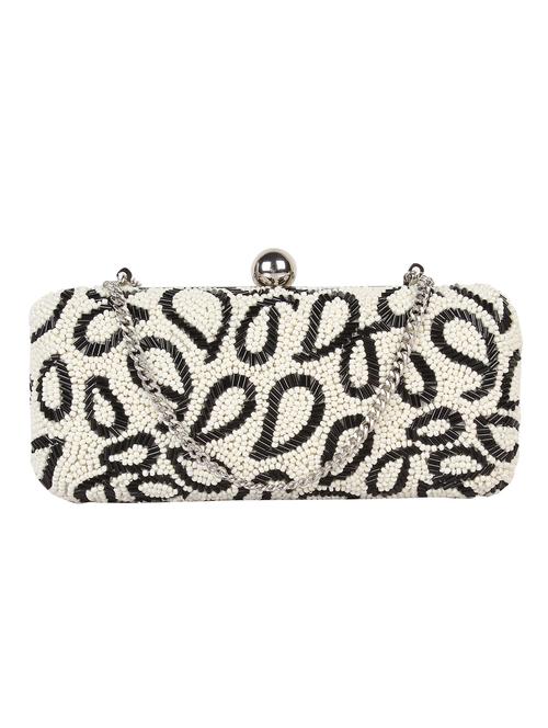 white  leather clutch - 13325600 - Very Small Image - 1