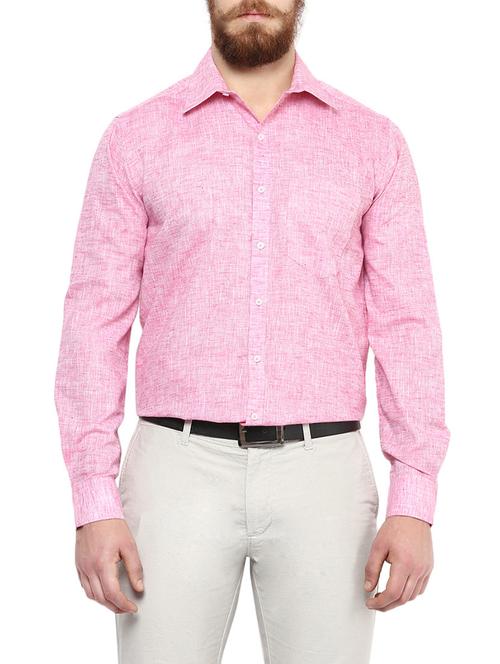 pink cotton formal shirt - 13327980 - Very Small Image - 1