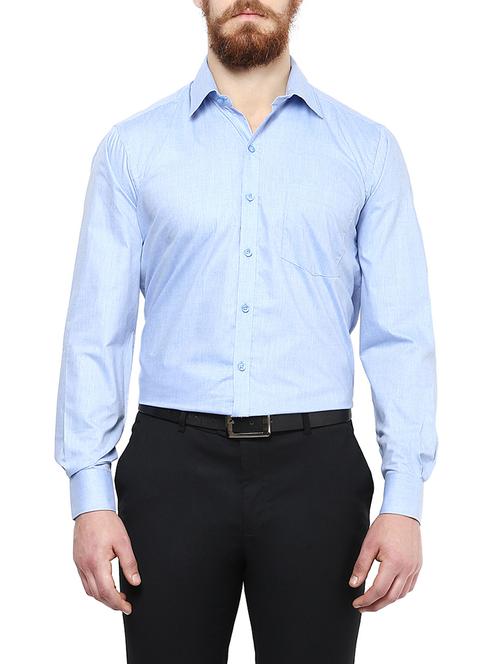 blue cotton formal shirt - 13327994 - Very Small Image - 1