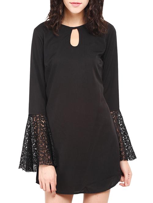 black crepe shift dress - 13328728 - Very Small Image - 1