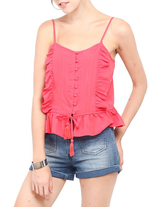 pink crepe top - 13329774 - Very Small Image - 1