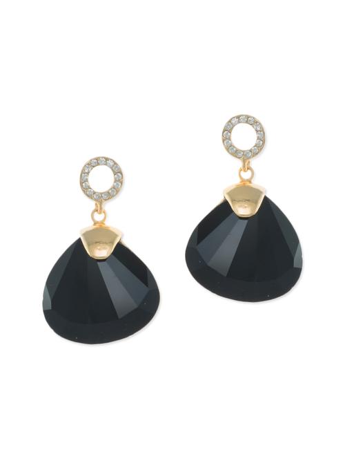 black metal drop earrings - 13329798 - Very Small Image - 1