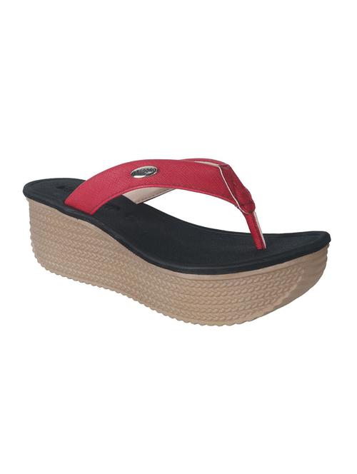 red suede toe separator sandals - 13330082 - Very Small Image - 1