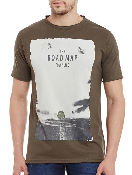 brown cotton t-shirt - 13331492 - Very Small Image - 1