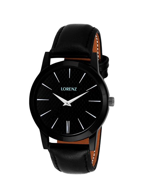 lorenz mk-1015a black dial new slim men's watch - 13335903 - Very Small Image - 1