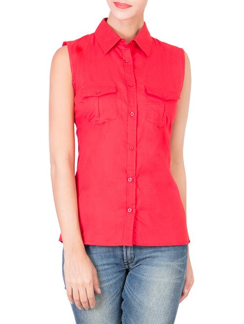 red cotton regular shirt - 13337848 - Very Small Image - 1