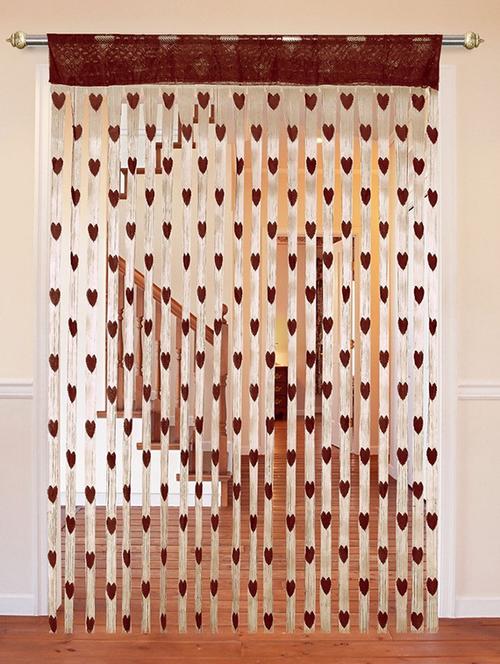 handloom hub brown heart shape string curtain - 13338161 - Very Small Image - 1