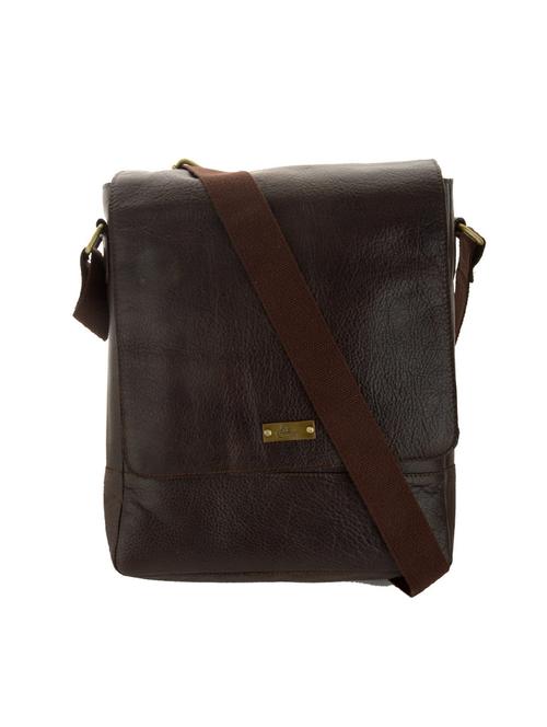 brown leather messenger messengerbag - 13339109 - Very Small Image - 1