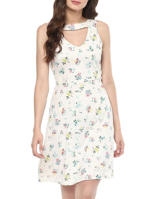 white jersey a-line dress - 13340268 - Very Small Image - 1
