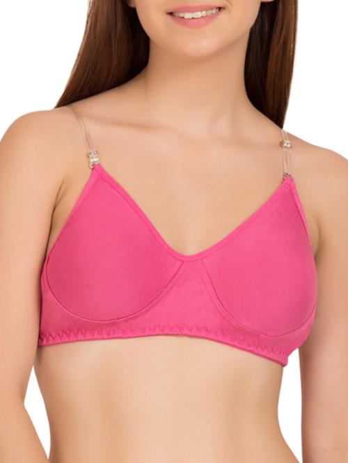 pink cotton backless bra - 13340790 - Very Small Image - 1
