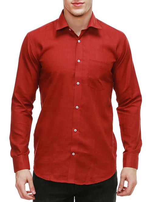 red cotton casual shirt - 13341416 - Very Small Image - 1