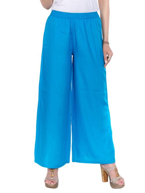 light blue rayon palazzos - 13342520 - Very Small Image - 1