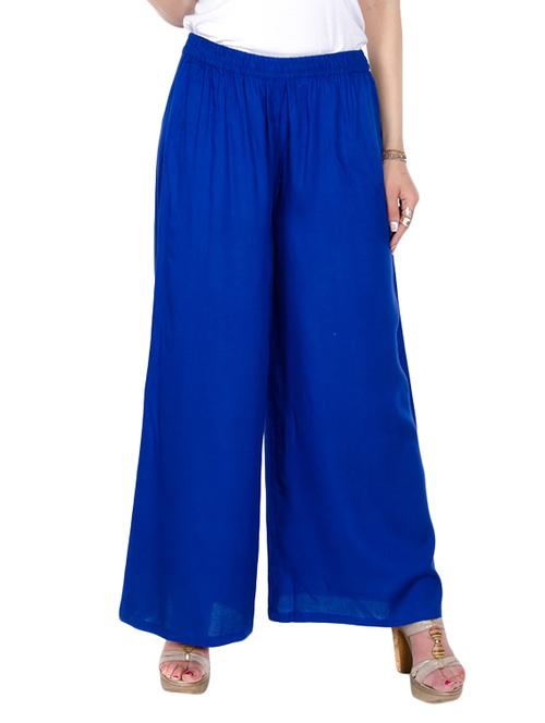 blue rayon palazzos - 13342524 - Very Small Image - 1