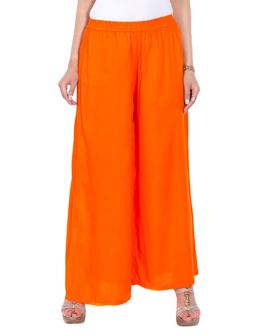 orange rayon palazzos - 13342525 - Very Small Image - 1