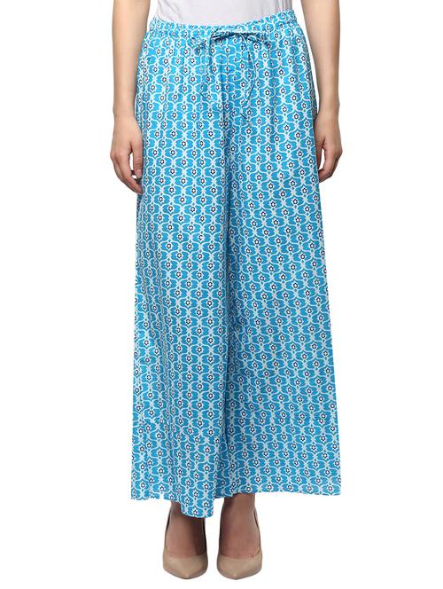 blue cotton palazzo - 13342545 - Very Small Image - 1