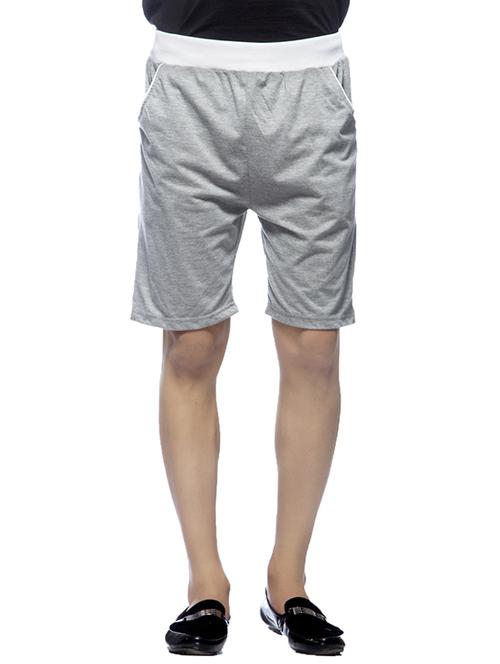 grey cotton blend shorts - 13343608 - Very Small Image - 1