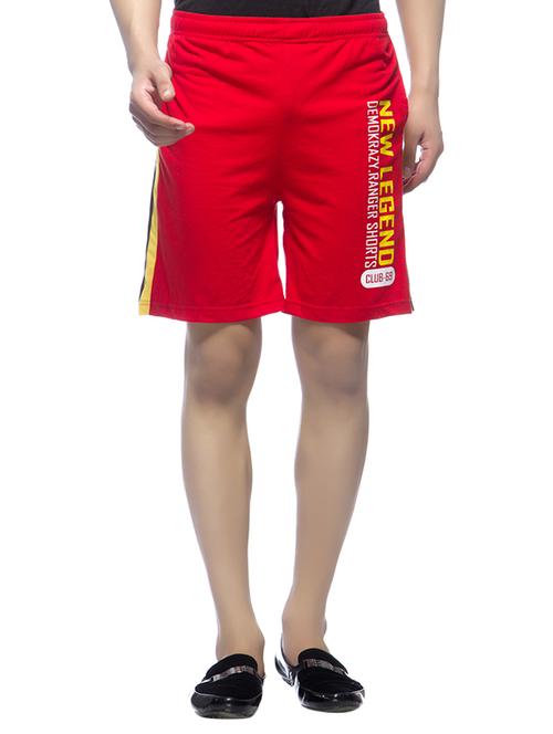 red cotton blend short - 13343614 - Very Small Image - 1