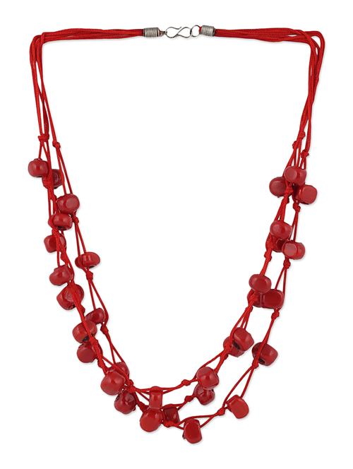 red plastic short necklace - 13348922 - Very Small Image - 1