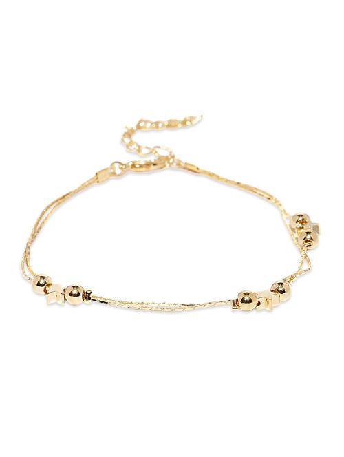 gold metal anklets and payal - 13350012 - Very Small Image - 1