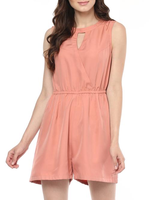 pink crepe romper jumpsuit - 13350017 - Very Small Image - 1