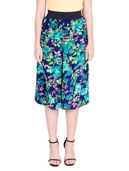 multi colored crepe culottes - 13351182 - Very Small Image - 1