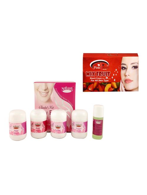 nature's essence- bridal facial kit with pink root mix fruit bleach - 13354527 - Very Small Image - 1