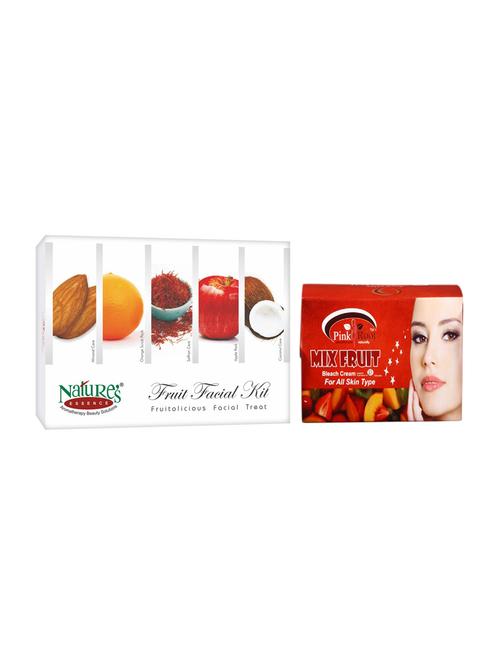 nature's essence fruit facial kit large with pink root mix fruit bleach 250 gm - 13354529 - Very Small Image - 1