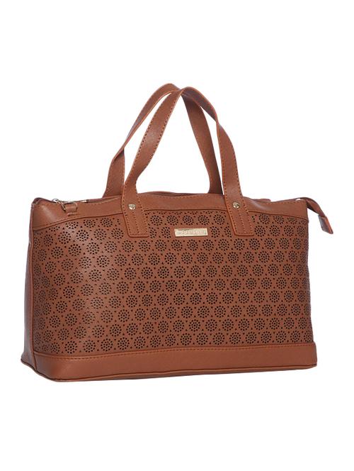 brown leatherette  satchel - 13355055 - Very Small Image - 1