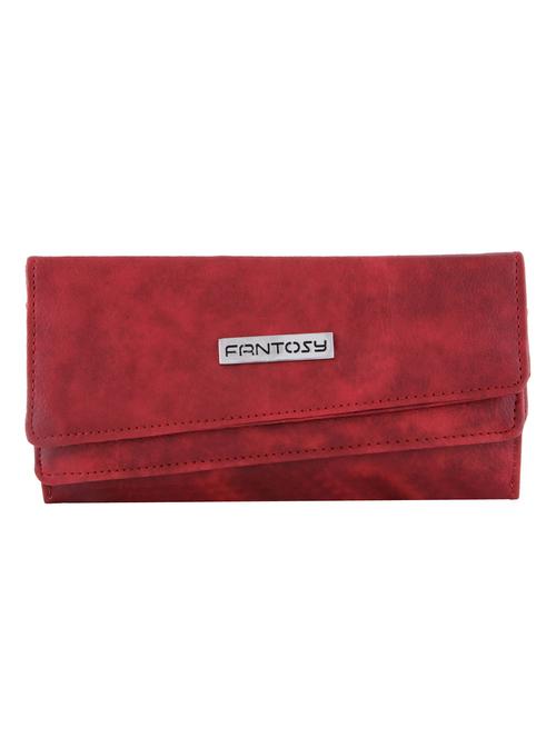 maroon leatherette  clutch - 13356897 - Very Small Image - 1