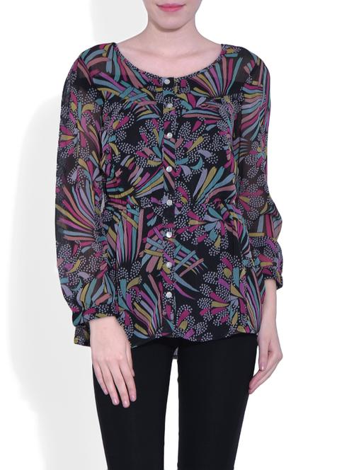 abstract printed multicolored polyester top - 1336403 - Very Small Image - 1