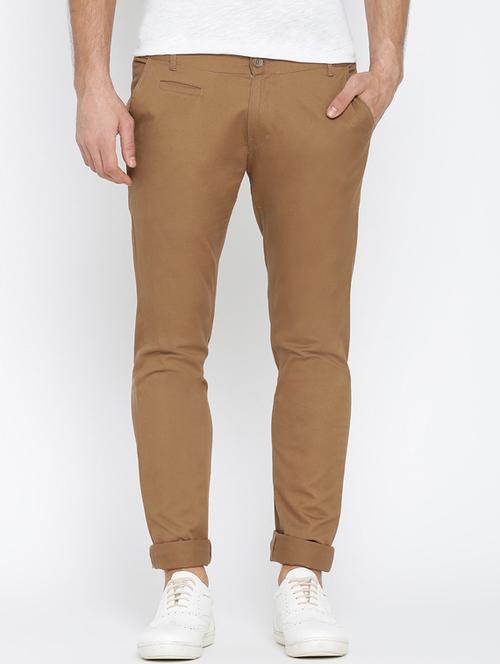 brown cotton chinos casual trouser - 13364103 - Very Small Image - 1