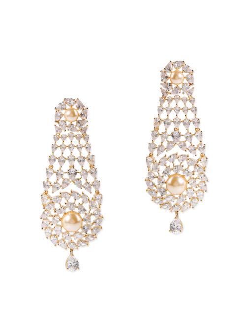 Gold Drop Earrings - 13364571 - Very Small Image - 1