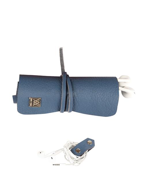 Blue leather cord wrap cum multi cord organizer - 13366984 - Very Small Image - 1