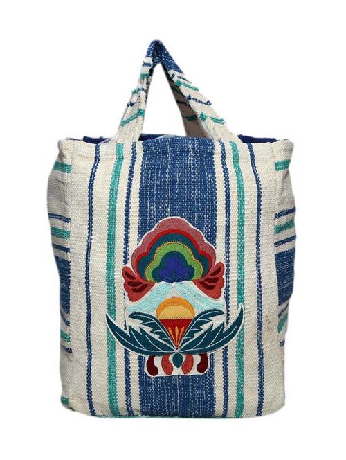 multi colored cotton tote - 13369439 - Very Small Image - 1