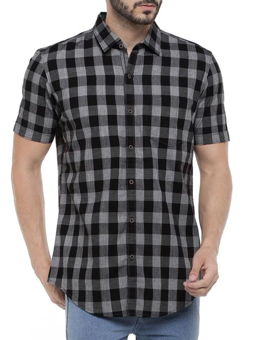 black cotton casual shirt - 13370362 - Very Small Image - 1