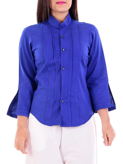 blue cotton shirt - 13373016 - Very Small Image - 1
