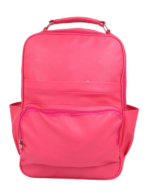 pink leatherette  backpack - 13373977 - Very Small Image - 1
