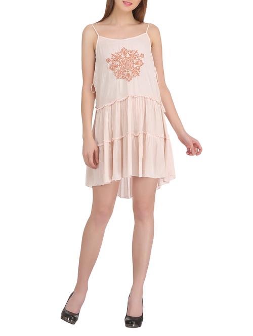 pink viscose aline dress - 13375554 - Very Small Image - 1