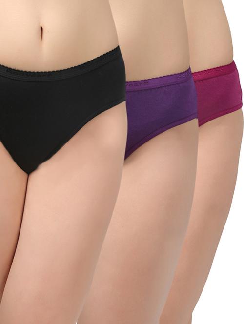 set of 3 multicolored printed cotton panties - 13385325 - Very Small Image - 1