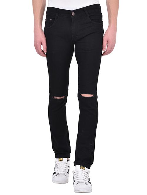 black denim slash knee jeans - 13386451 - Very Small Image - 1