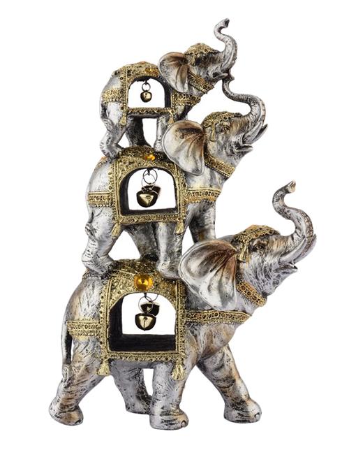 the exclusive deco metallic polystone elephant statue - 13390085 - Very Small Image - 1