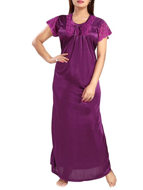 purple satin nighty - 13390870 - Very Small Image - 1