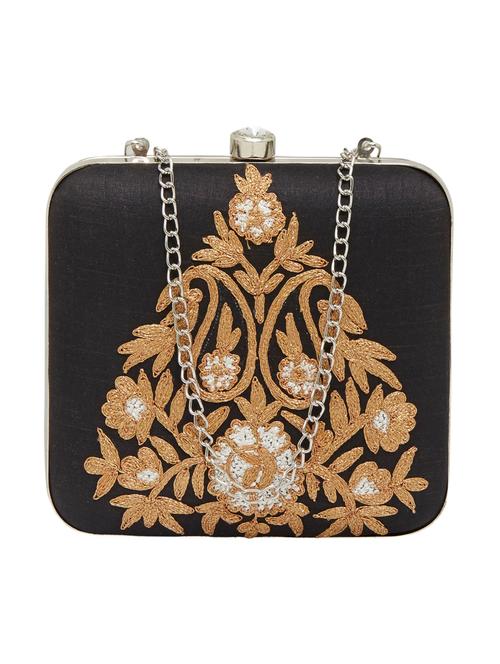 black faux silk clutch - 13393227 - Very Small Image - 1