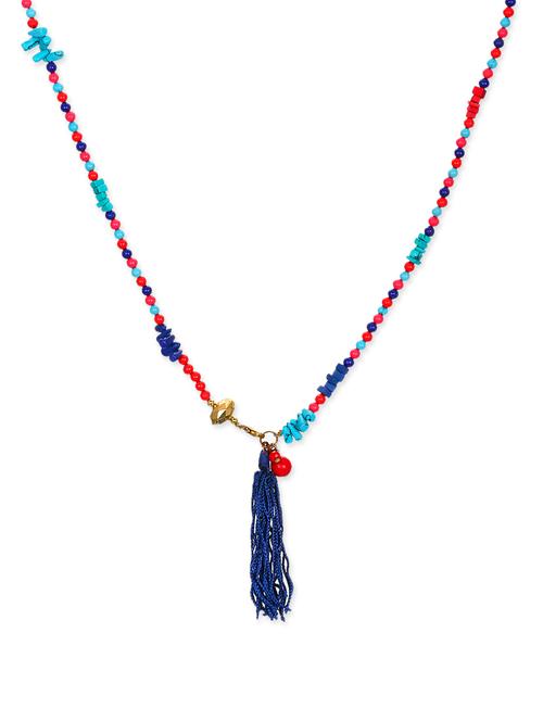 brand name beaded tassel necklace - 13393414 - Very Small Image - 1